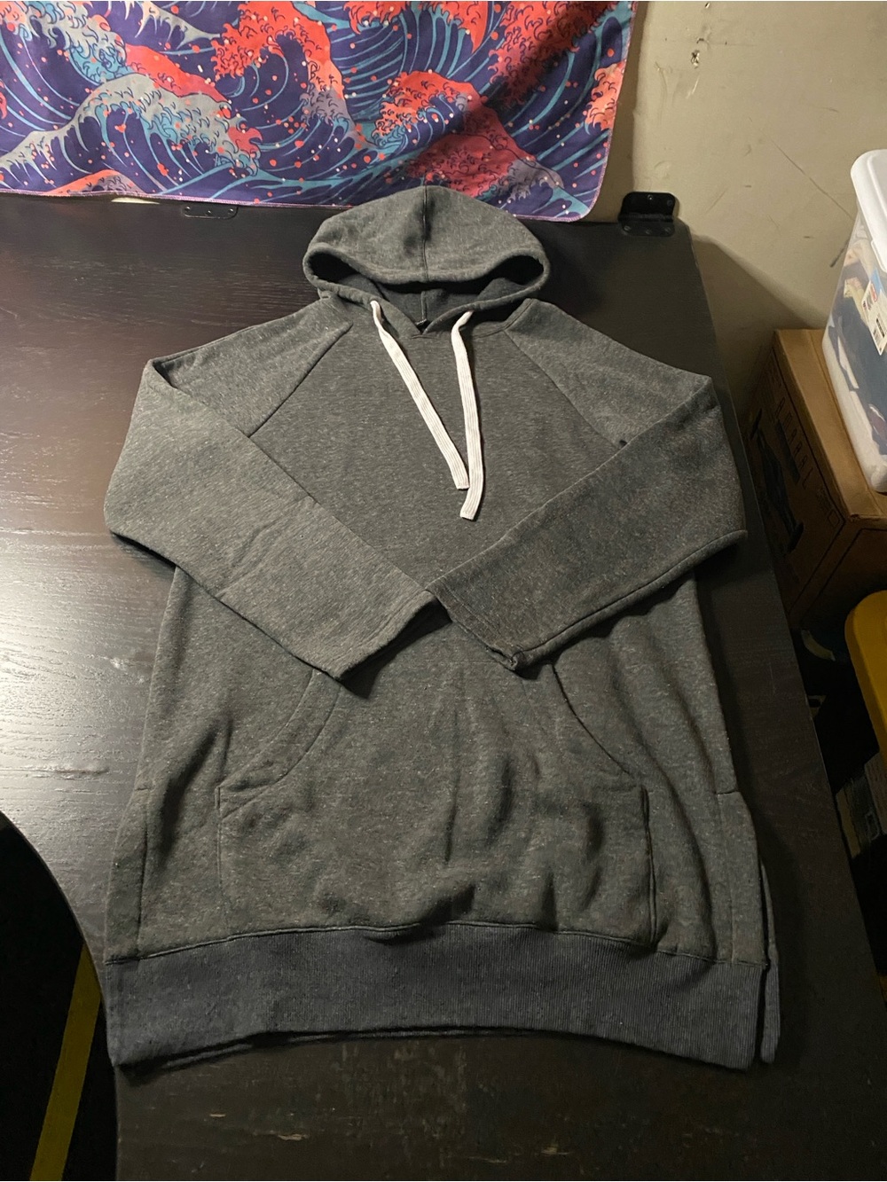 Women's Charcoal Gray Hooded Lounge Pullover – Comfortable Casual Hoodie
